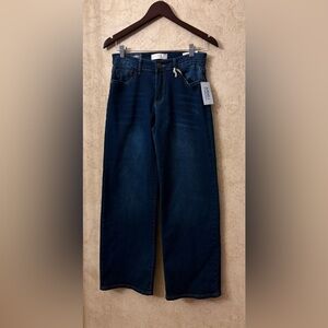 Angels Of Difference Dark Blue Wide-Leg Jeans